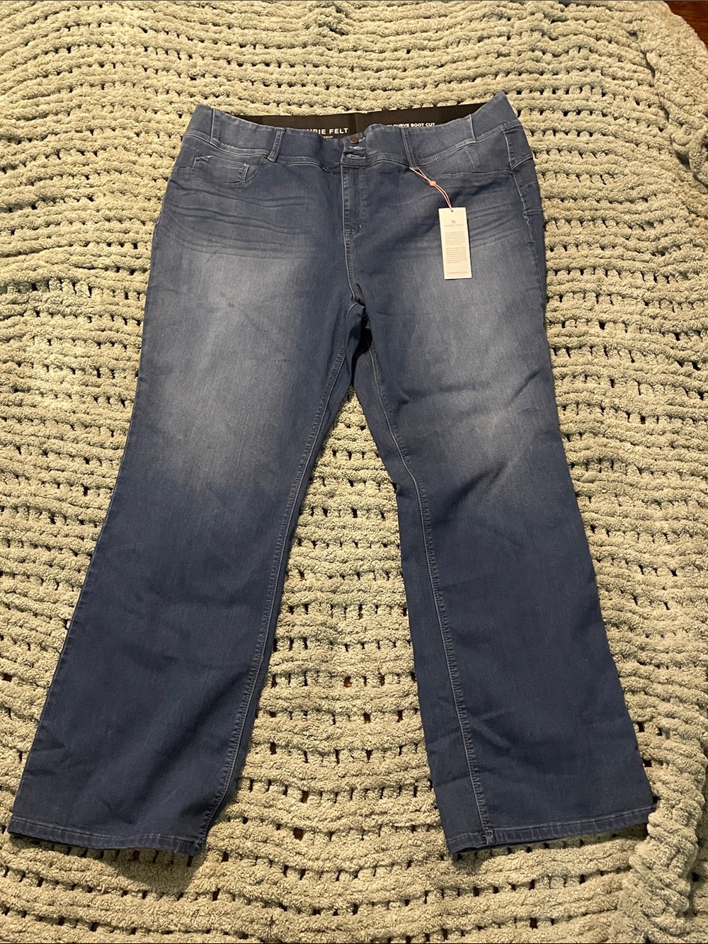 Laurie Felt Dark Blue Stretch Bootcut Jeans
